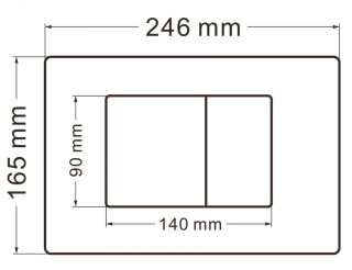 Кнопка смыва ABBER AC0120MB чёрный матовый